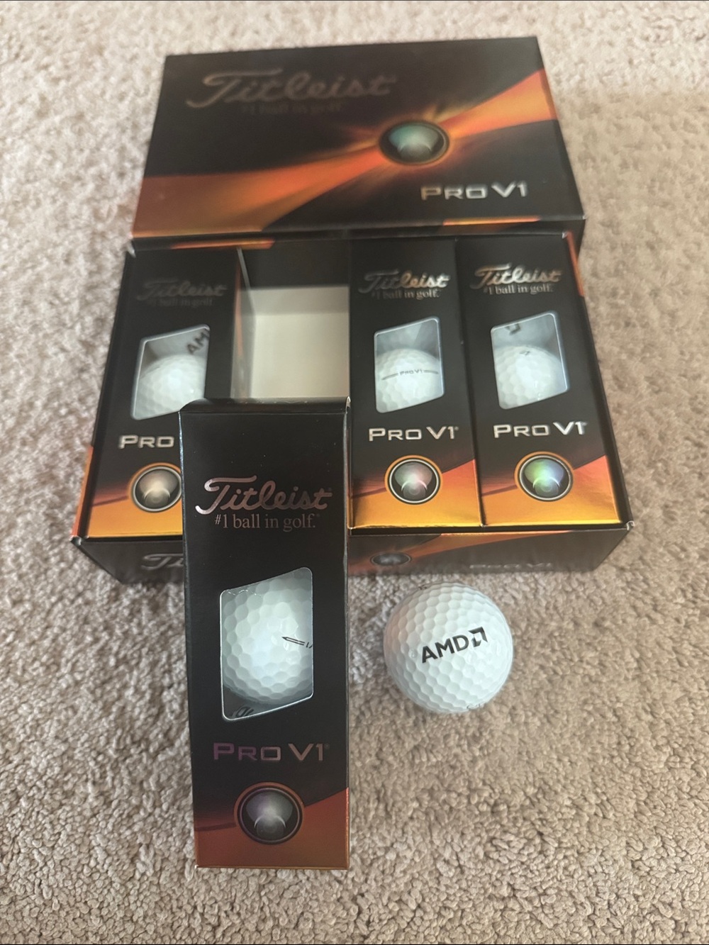Titleist Pro V1 Golf Balls - White with Company Logo